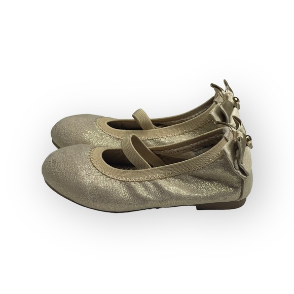 new Sam Edelman ❤︎ Bow Back Mary Jane Ballet Flats ❤︎ Glittery Gold ❤︎ 6 EU 22 - Picture 9 of 16
